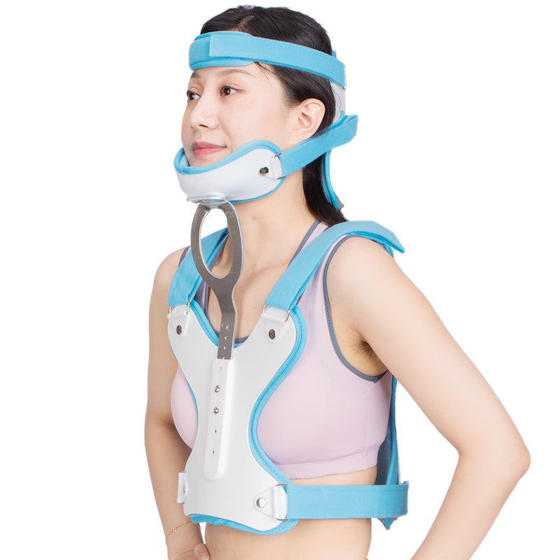 Cervical Thoracic Orthosis Adjustable Head Neck Chest Orthotics Cervical Vertebra Rehabilitation Support Stabilizer