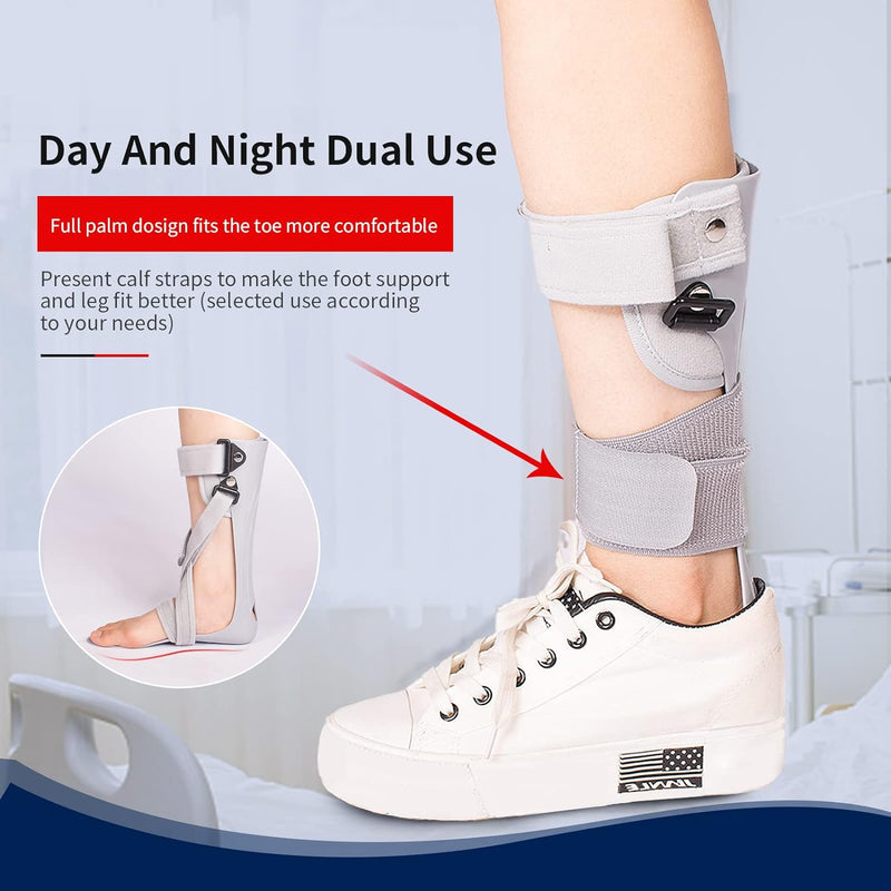 Afo Foot Drop Brace Splint Ankle Foot Orthosis Walking with Shoes or Sleeping for Stroke Hemiplegia