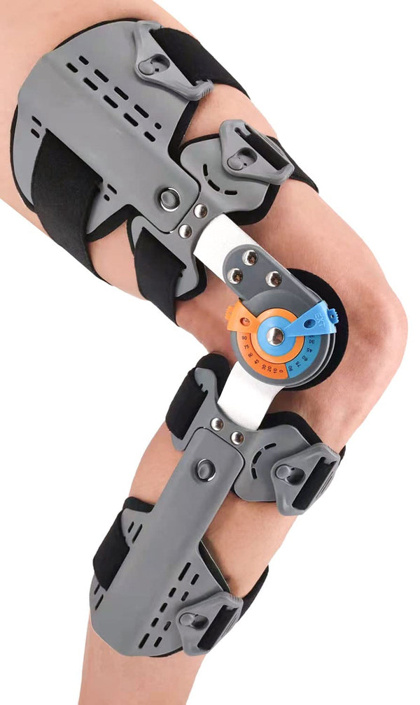 Hinged Knee Brace ROM Knee Immobilizer Brace Leg Braces Orthopedic Patella Knee Brace Knee Immobilizer Brace Support Orthosis