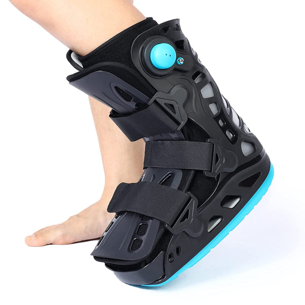  BraceAbility Tall Pneumatic Walking Boot  Orthopedic CAM Air  Walker & Inflatable Surgical Leg Cast for Broken Foot, Sprained Ankle,  Fractures or Achilles Surgery Recovery (Small) : Health & Household