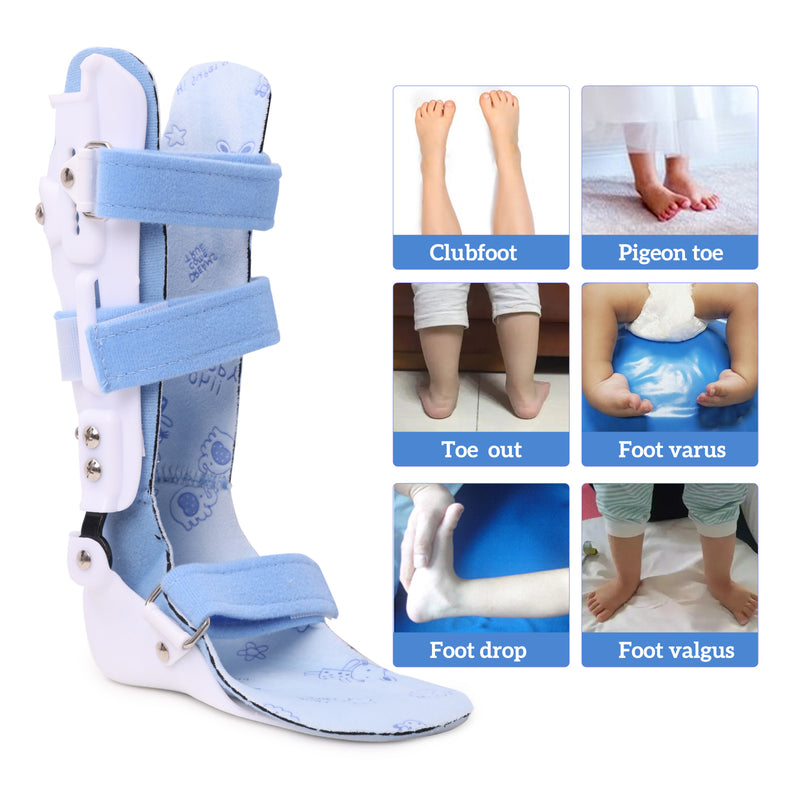 Adjustable Children Foot Support Ankle Brace Foot Drop Corrector Ankle Joint Varus Valgus Calf Fracture Fixer