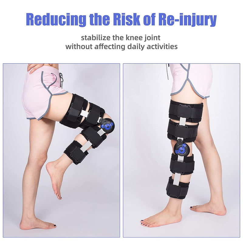 Adjustable Hinged Knee Leg Brace Support For Arthritis Relief Joint Pain Meniscus Tear Post Surgery Universal Left Right Legs