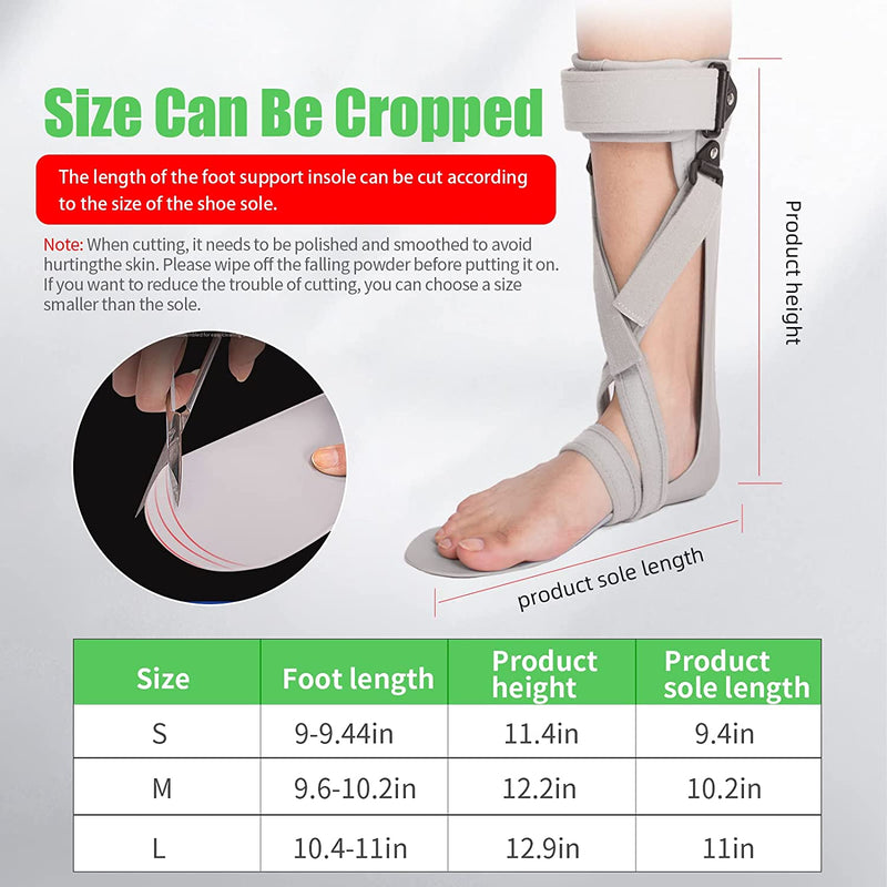 AFO Foot Drop Brace Splint Ankle Foot Orthosis Walking With Shoes or Sleeping for Stroke Hemiplegia Achilles Tendon Contract