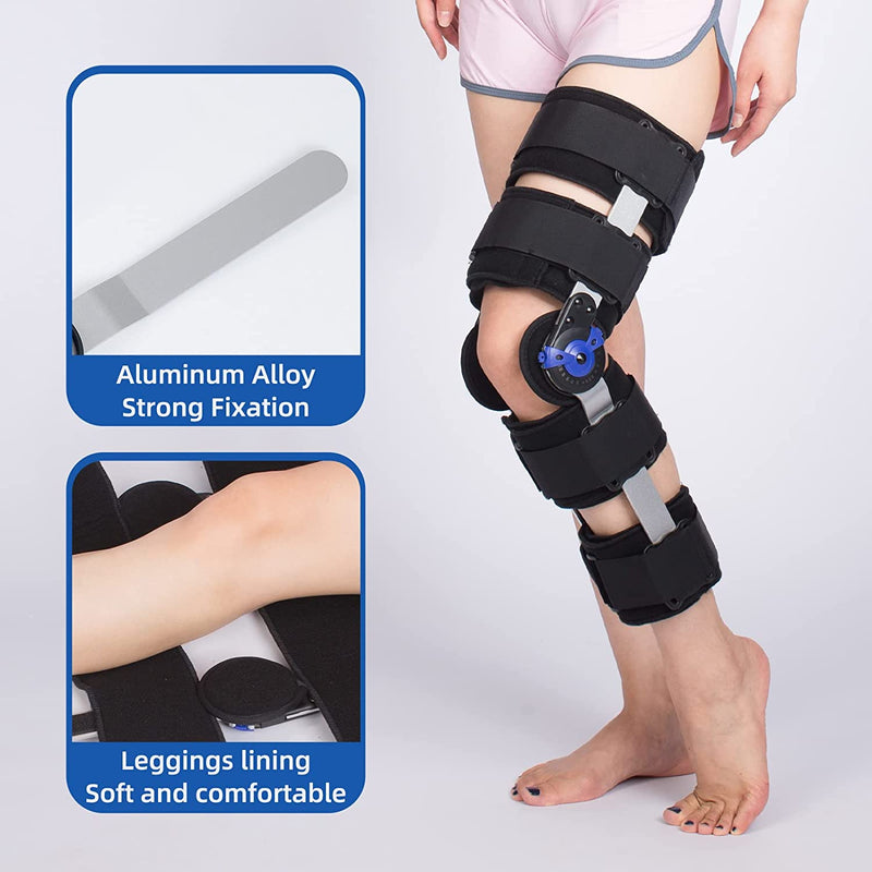 Adjustable Hinged Knee Leg Brace Support For Arthritis Relief Joint Pain Meniscus Tear Post Surgery Universal Left Right Legs